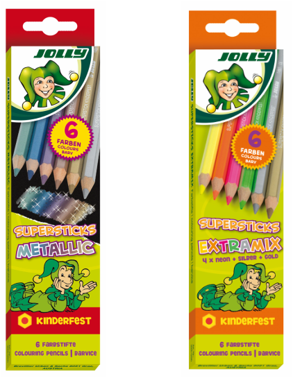 Jolly Supersticks KinderfestMetallic 6er Set 