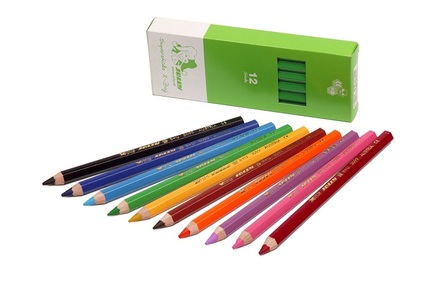 Jolly X-Big Jumbo Colored Pencils, Assorted Colors, Set of 12